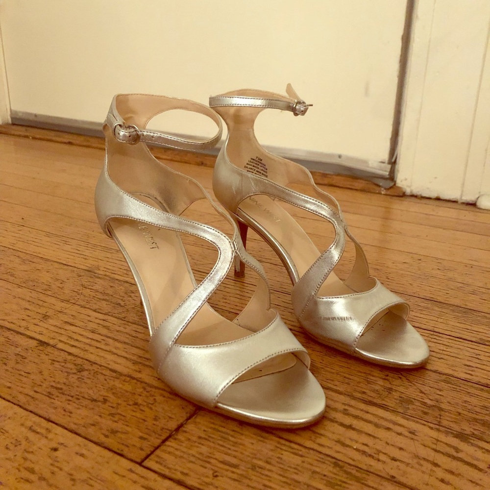 Nine West Silver Heels